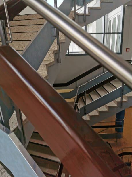 istock Stairway to the building Beautiful railing Granite stone staircase 1218263737