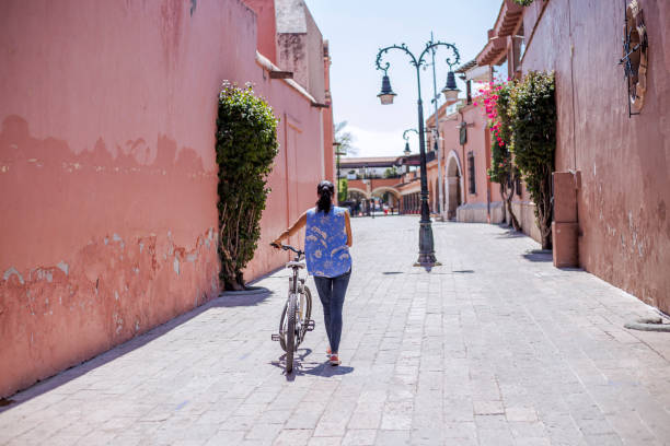 istock Latina woman, cycling 1218269479
