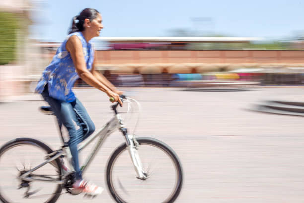 istock Latina woman, cycling 1218269545