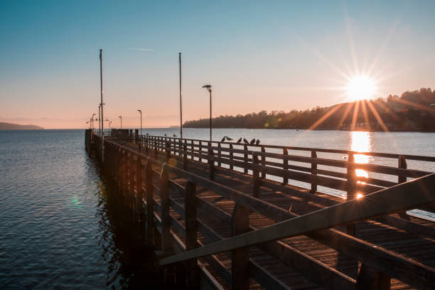 istock Beautiful pier on lake 1218270076