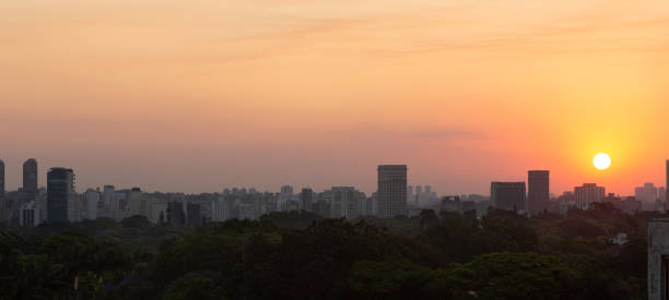 Sao Paulo skyline during sunset.