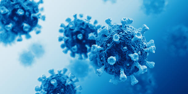 corona virus covid-19 azul - genetic modification science research illness - fotografias e filmes do acervo