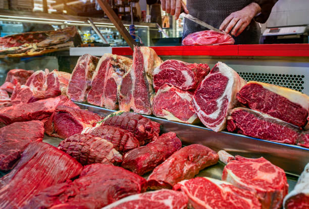 istock Slices of fresh chilled meat from store 1218272319