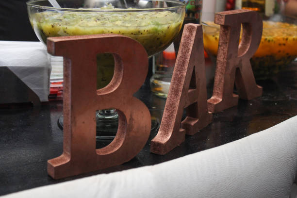 Wedding/party concept. Bar sign