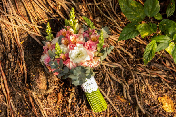 istock Wedding concept. Bride's bouquet of flowers. 1218280536