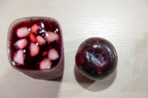 istock Plum juice (Prunus spp.). Healthier fruit 1218285888