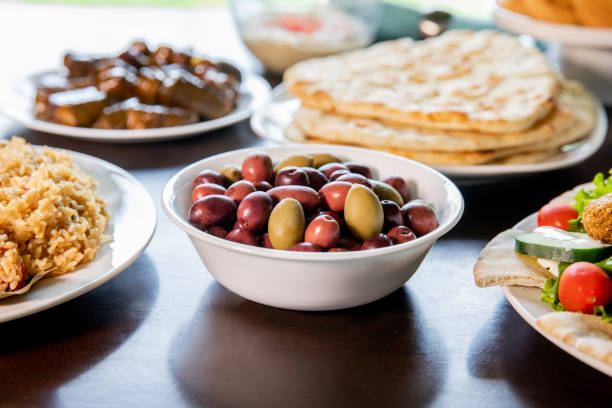 istock Bowl of olives for Ramadan feast 1218288567