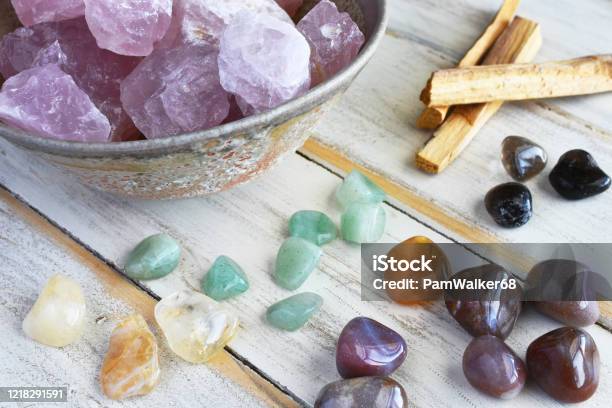 Rose Quartz Crystals Stock Photo - Download Image Now - Crystal, Recovery, Bursera Graveolens
