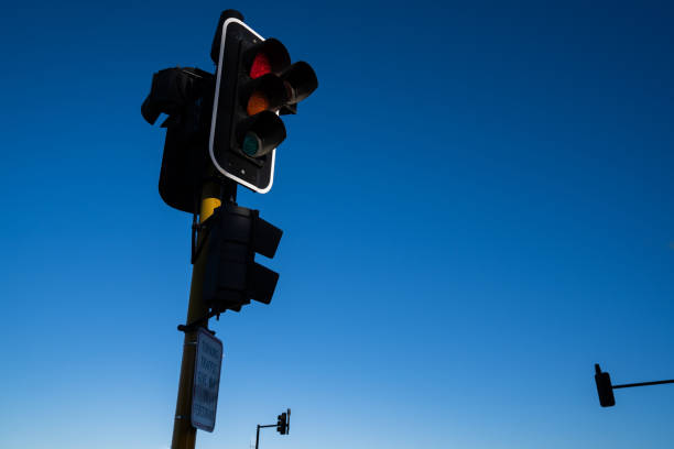 istock The traffic light at junctions with blue sky at New Zealand. 1218293141