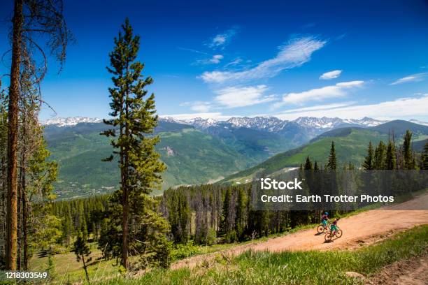 Afternoon Bike Ride In Vail Stock Photo - Download Image Now - Colorado, Vail - Colorado, Cycling