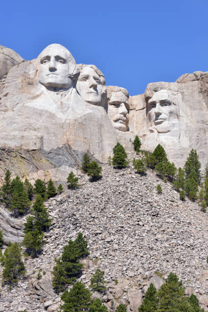 национальный памятник маунт-рашмор, южная дакота - mt rushmore national monument usa south dakota president стоковые фото и изображения