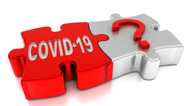 istock covid-19 covid19 coronavirus puzzle and question mark ask future next step, next day, solution  - 3d rendering 1218304478