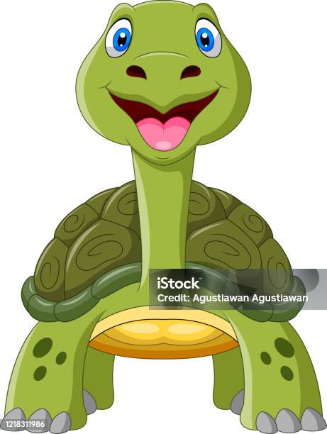 Cute Cartoon Turtle A Smile Stock Illustration - Download Image Now -  Illustration, Tortoise, Amphibian - iStock