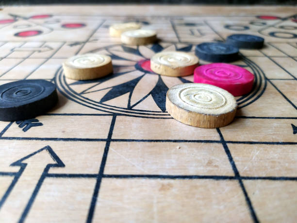 istock carrom board with coin 1218313787