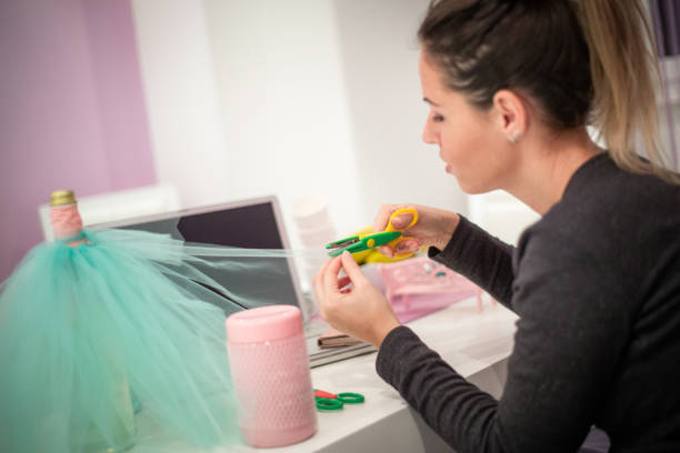 istock A young woman designs a decoration 1218315053
