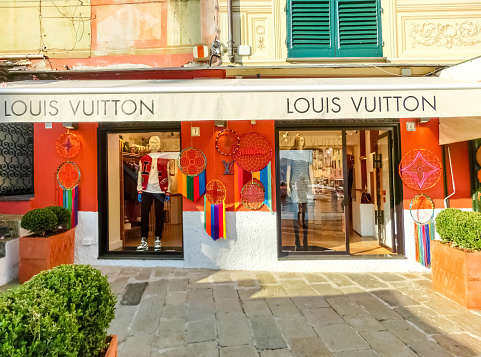 Portofino, Italy - September 16, 2019: Famous shop in Portofino at Italy