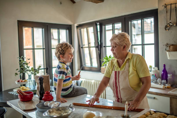 istock Baking with my  grandmother 1218329731