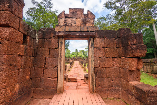 istock Amazing ruins of angkor wat complex, cambodia 1218329818