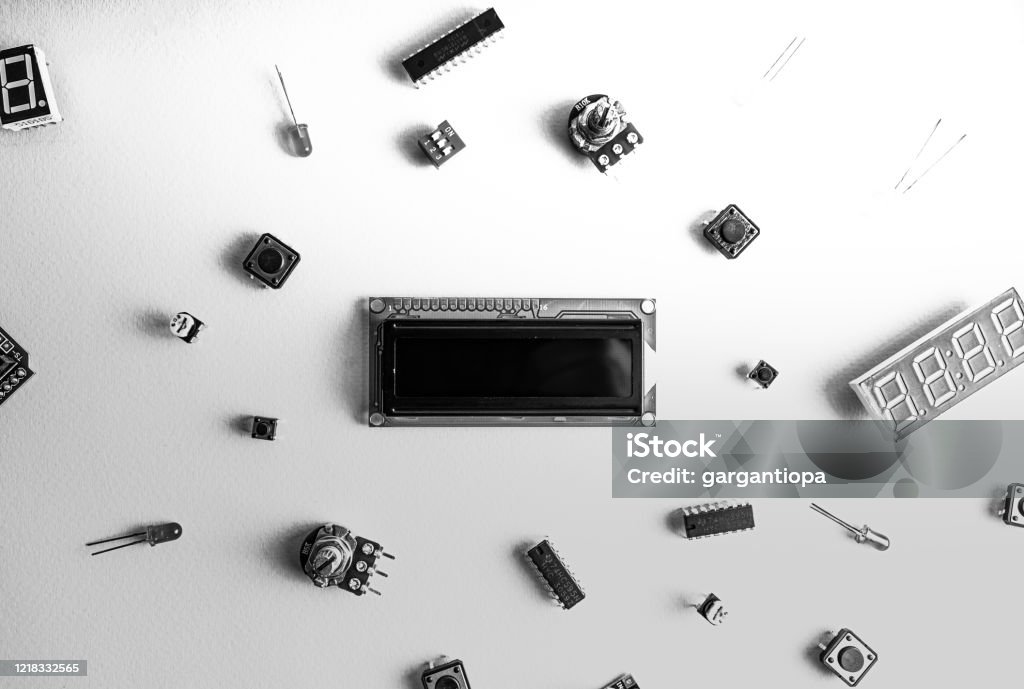 Components Top View Micro Eleectronics Opensource Hardware And Software Diy Components On A ...