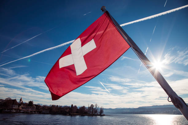 istock Beautiful swiss flag 1218334761