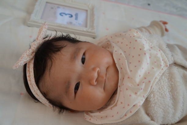 bebé de 3 meses - recién nacido 0 1 mes fotografías e imágenes de stock