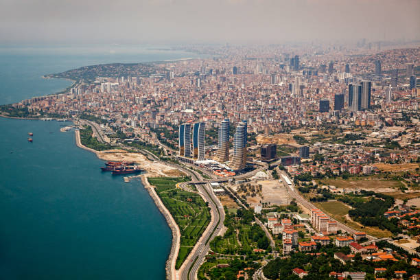 Aerial Istanbul Maltepe shore Aerial Istanbul Maltepe shore kartal stock pictures, royalty-free photos & images