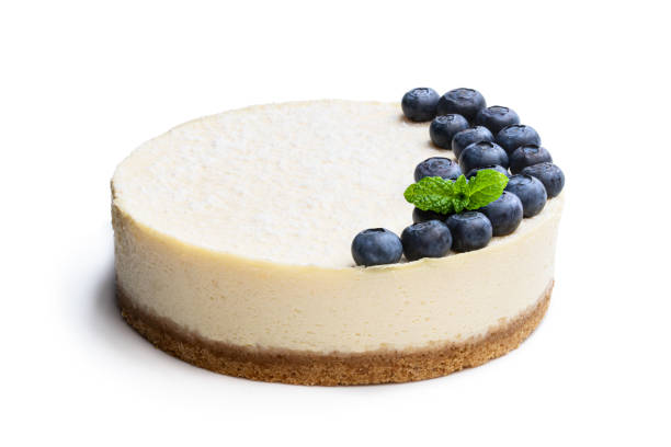 istock New york style cheesecake with fresh blueberry isolated on white 1218339256