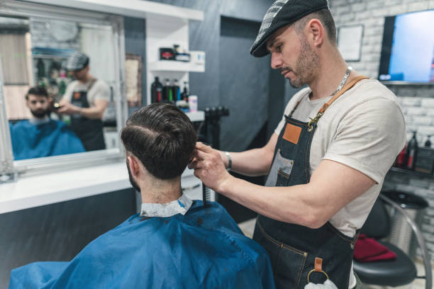 istock Barber working in the salon 1218341696