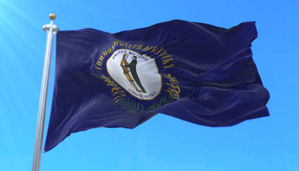 flag of american state of kentucky, region of the united states - florence province imagens e fotografias de stock