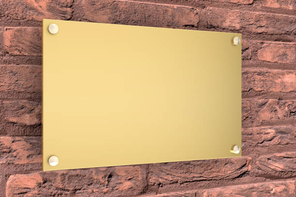 istock metal plate blank wall sign signboard template 1218344606