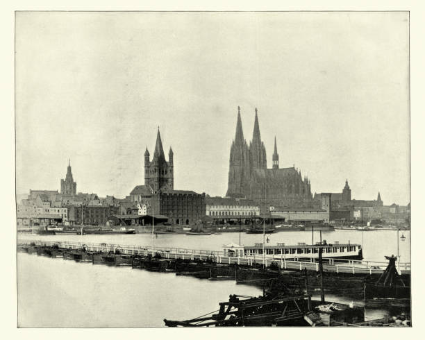 istock The Rhine and Cologne, Germany, 19th Century 1218345958