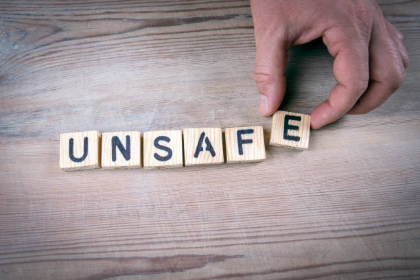 istock UNSAFE. Security measures, law and regulations concept 1218347534