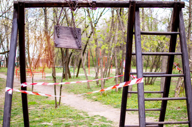 istock Closed playground during Covid-19 virus pandemic 1218348154