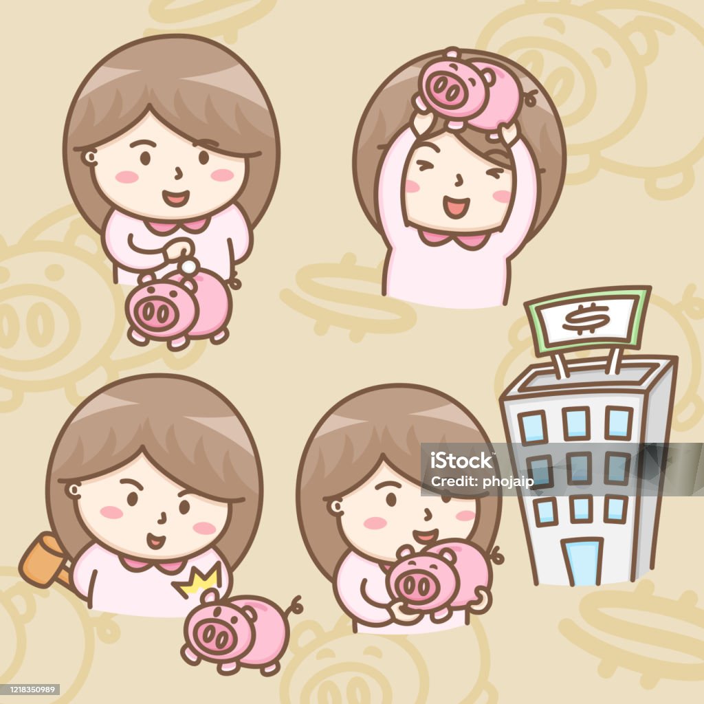 Yếu Tố Thiết Kế Vector Của Cô Bé Dễ Thương Với Nhân Vật Hoạt Hình ...