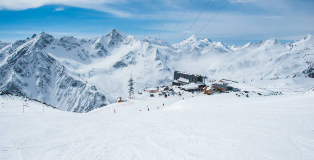 istock High altitude ski resort in Caucasus mountains. 1218351054