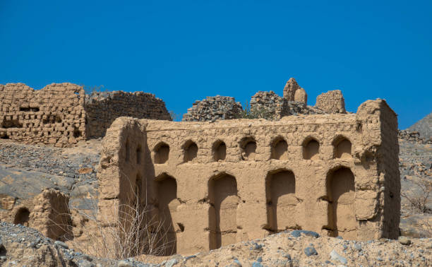 old tanuf town, sultanat oman - tanuf village stock-fotos und bilder