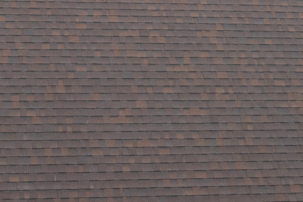 brown roof shingles background and texture.