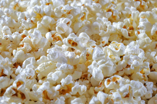 istock The texture of salted popcorn. Background. View from above. 1218356401