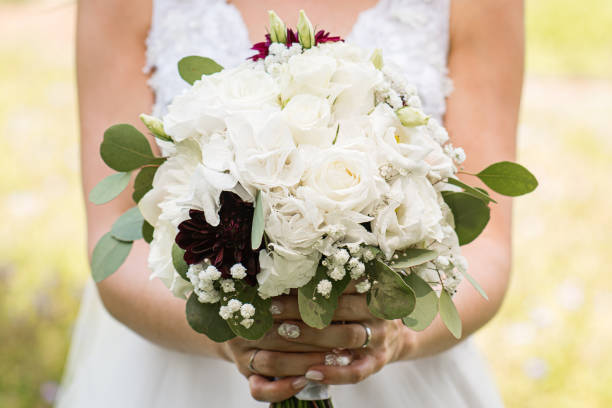istock white rose bridal bouquet wedding flowers 1218358543