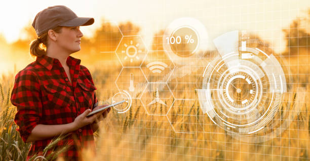 istock A woman farmer with digital tablet. 1218358794