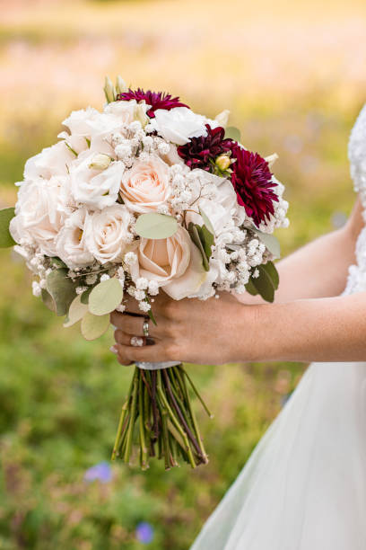 istock white rose bridal bouquet wedding flowers 1218363301