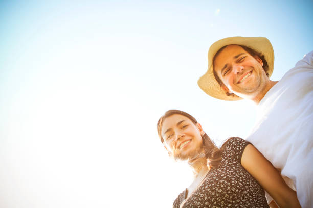 istock Happy couple enjoying sunny day 1218369703
