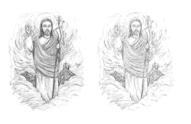 istock calm jesus messiah and resurrection with nature background 1218370776