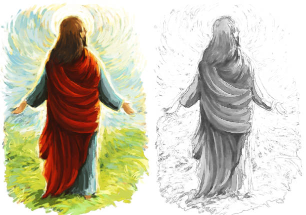 istock calm jesus messiah and resurrection with nature background 1218371164