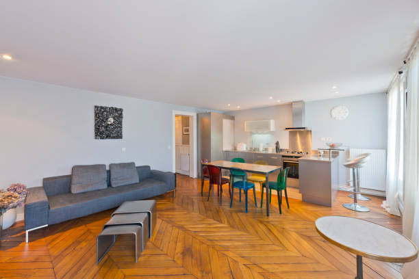 istock Living room in modern studio apartments. 1218372189
