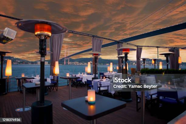 Luxurious Restaurant And Nightclub In Bosporus Istanbul Turkey Stock Photo - Download Image Now