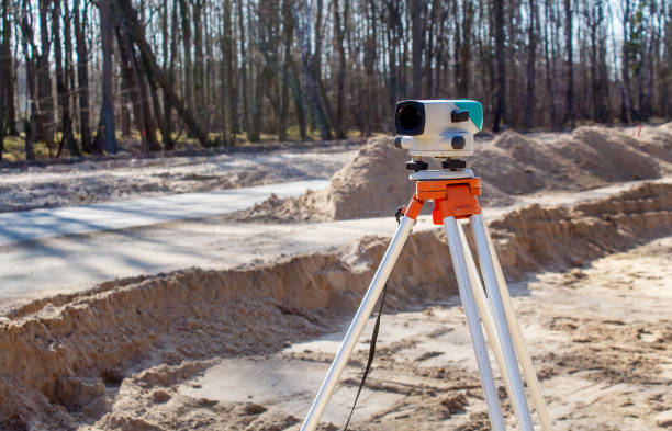 istock construction of a new modern road 1218377162