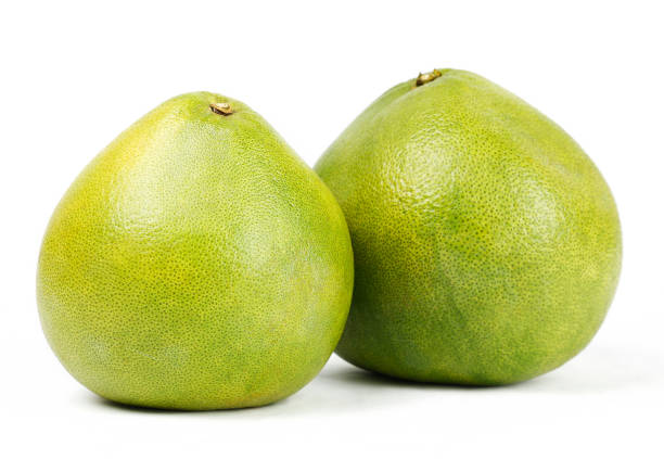 istock Fresh Thailand honey pomelo isolated on white background. 1218379414