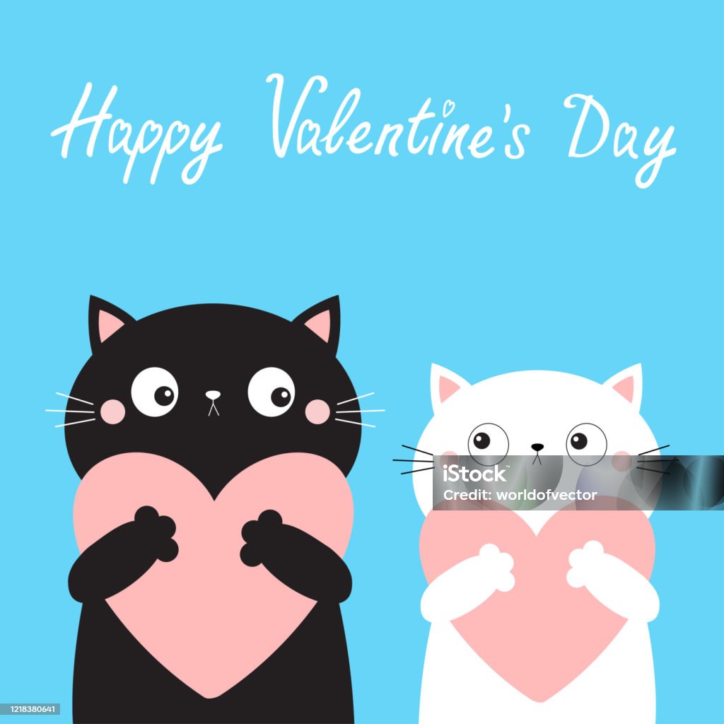 Chúc Mừng Ngày Valentine Mèo Tình Yêu Cặp Vợ Chồng Cô Gái Mèo Con ...