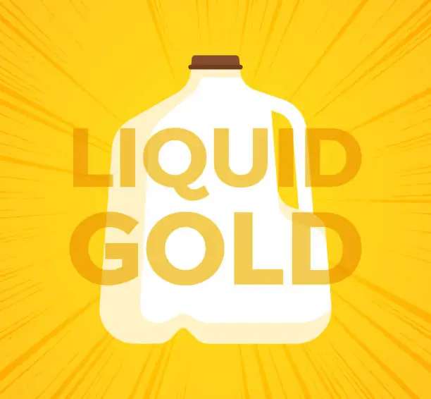 Vector illustration of Liquid Gold Milk